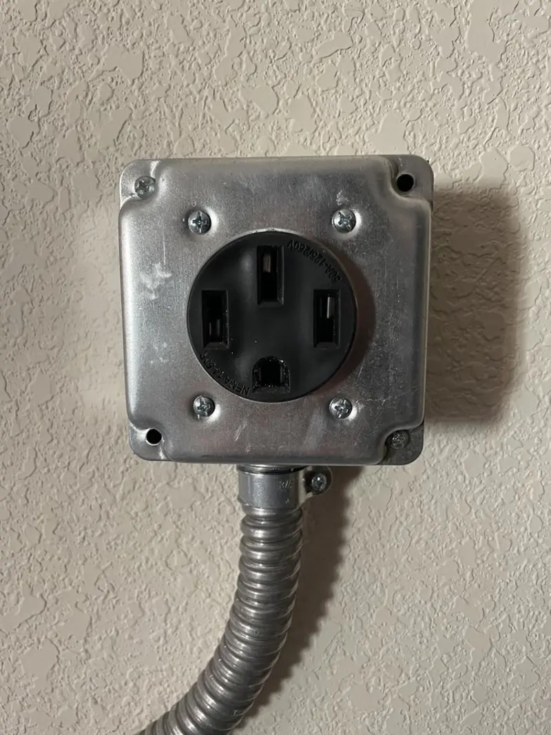 NEMA 14-50 outlet installed for Electrical Panel Upgrade in Hobe Sound